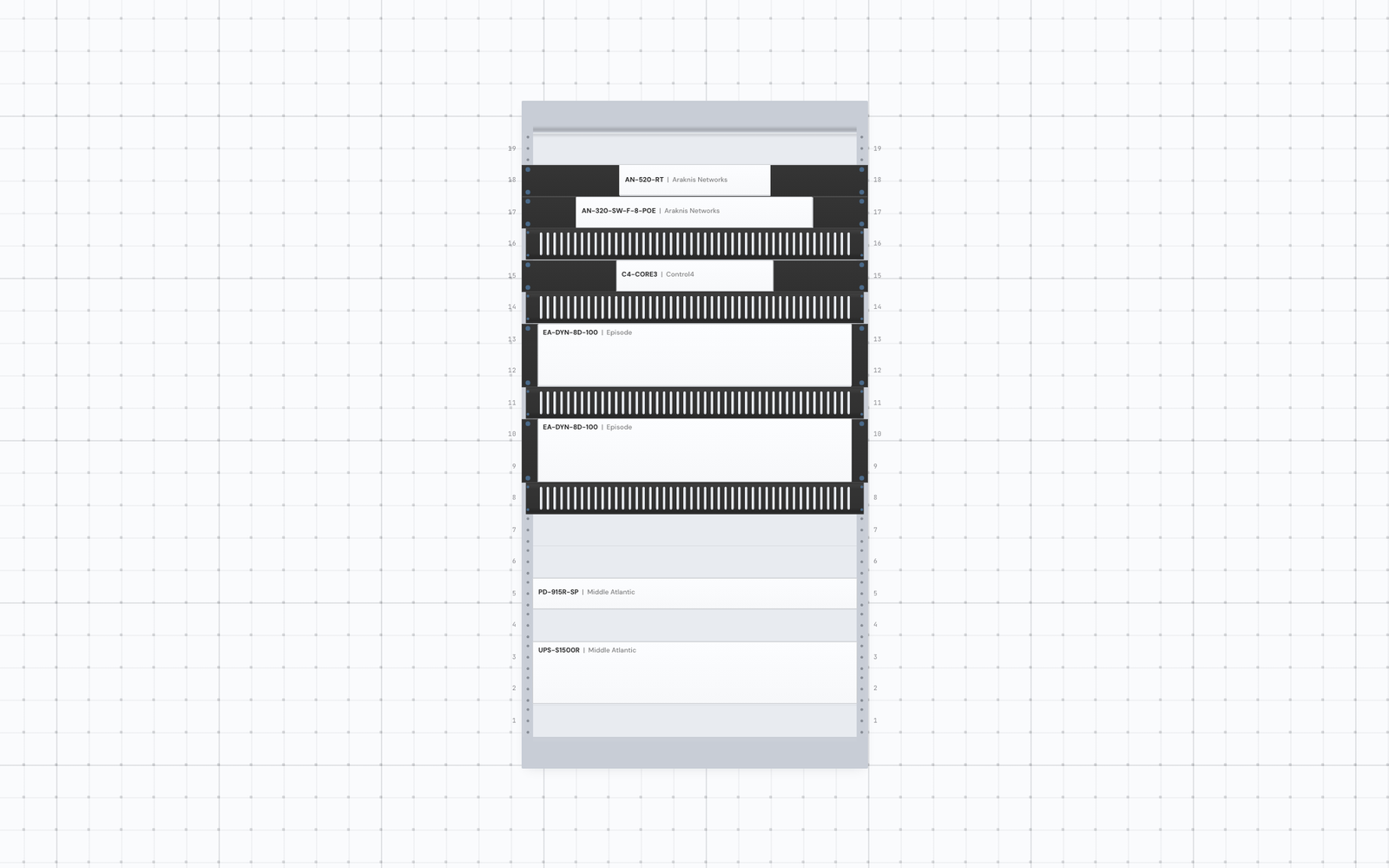 Rack Designer in Integrate
