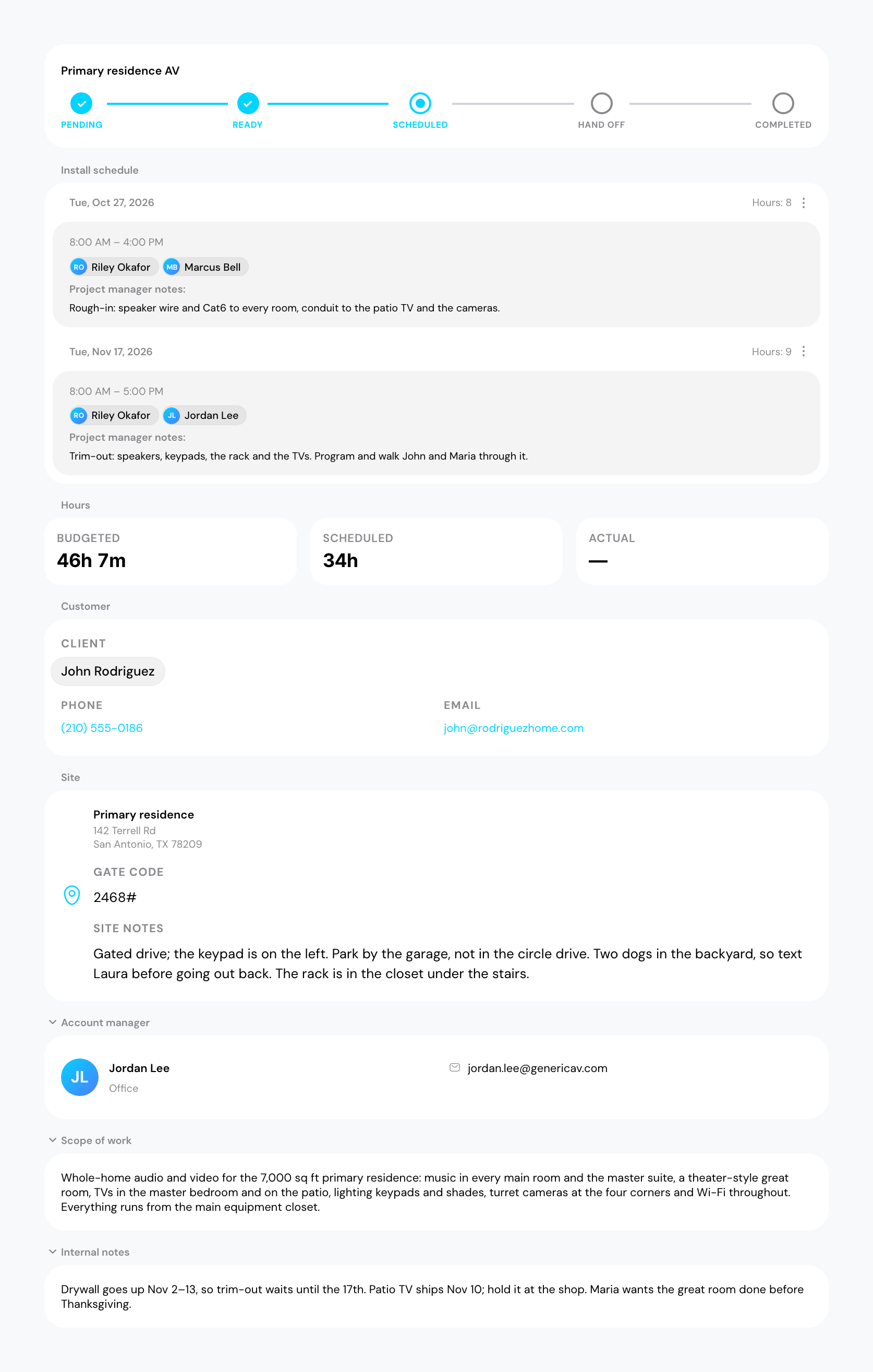 A project in Integrate